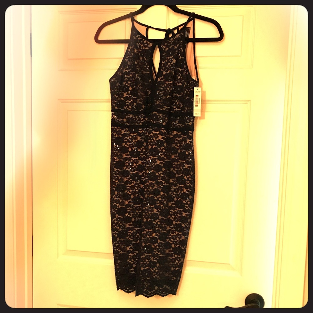 Midnight blue cocktail dress